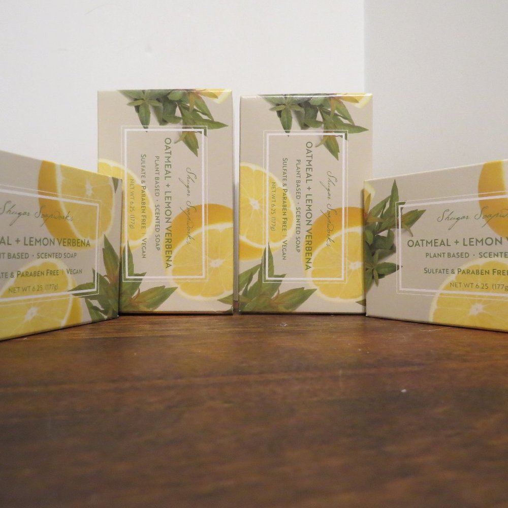 Shugar Soapworks Lemon Verbena Vegan Soap X4
